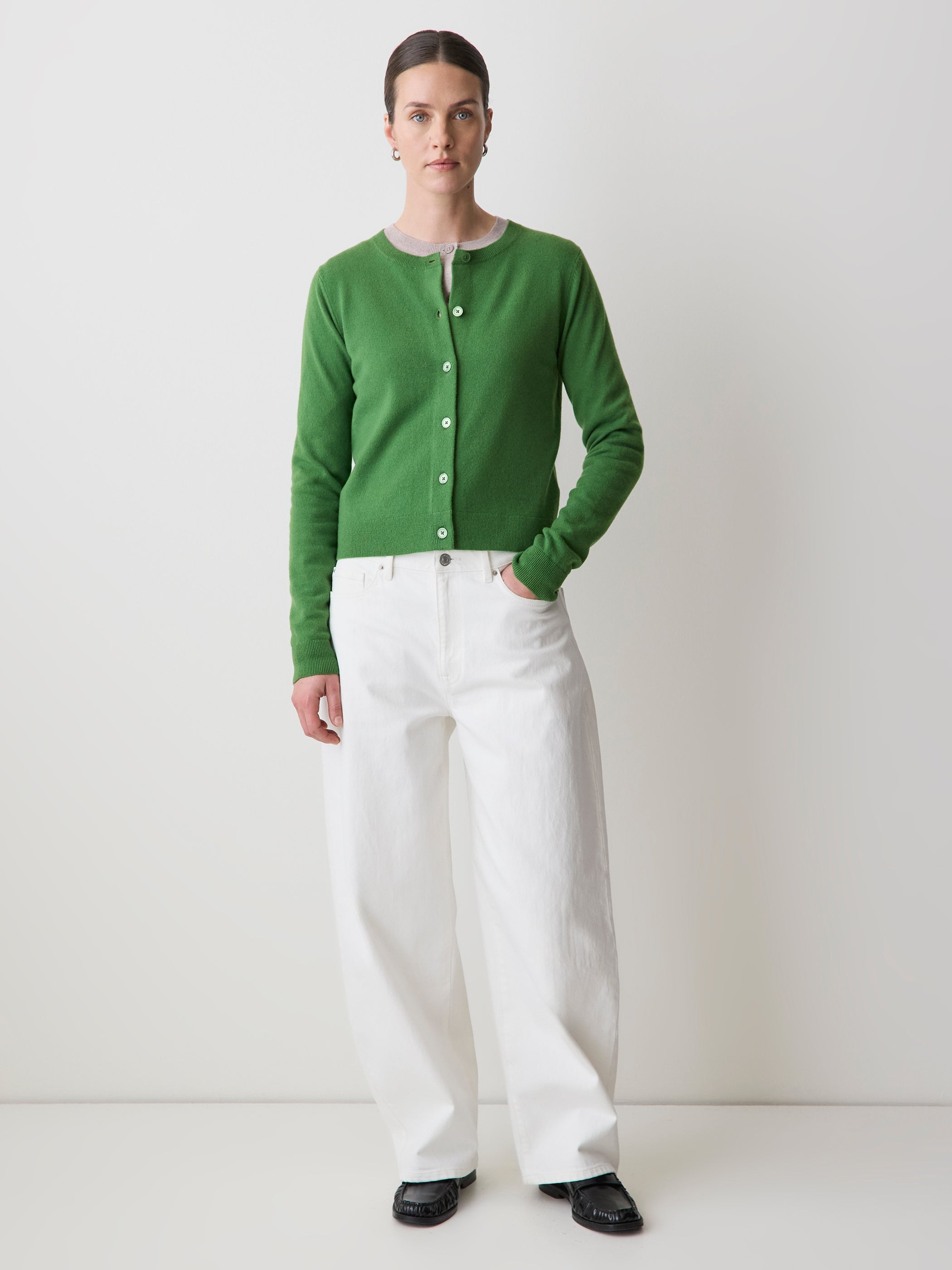 RW&CO Merino Wool Button-Down Cardigan