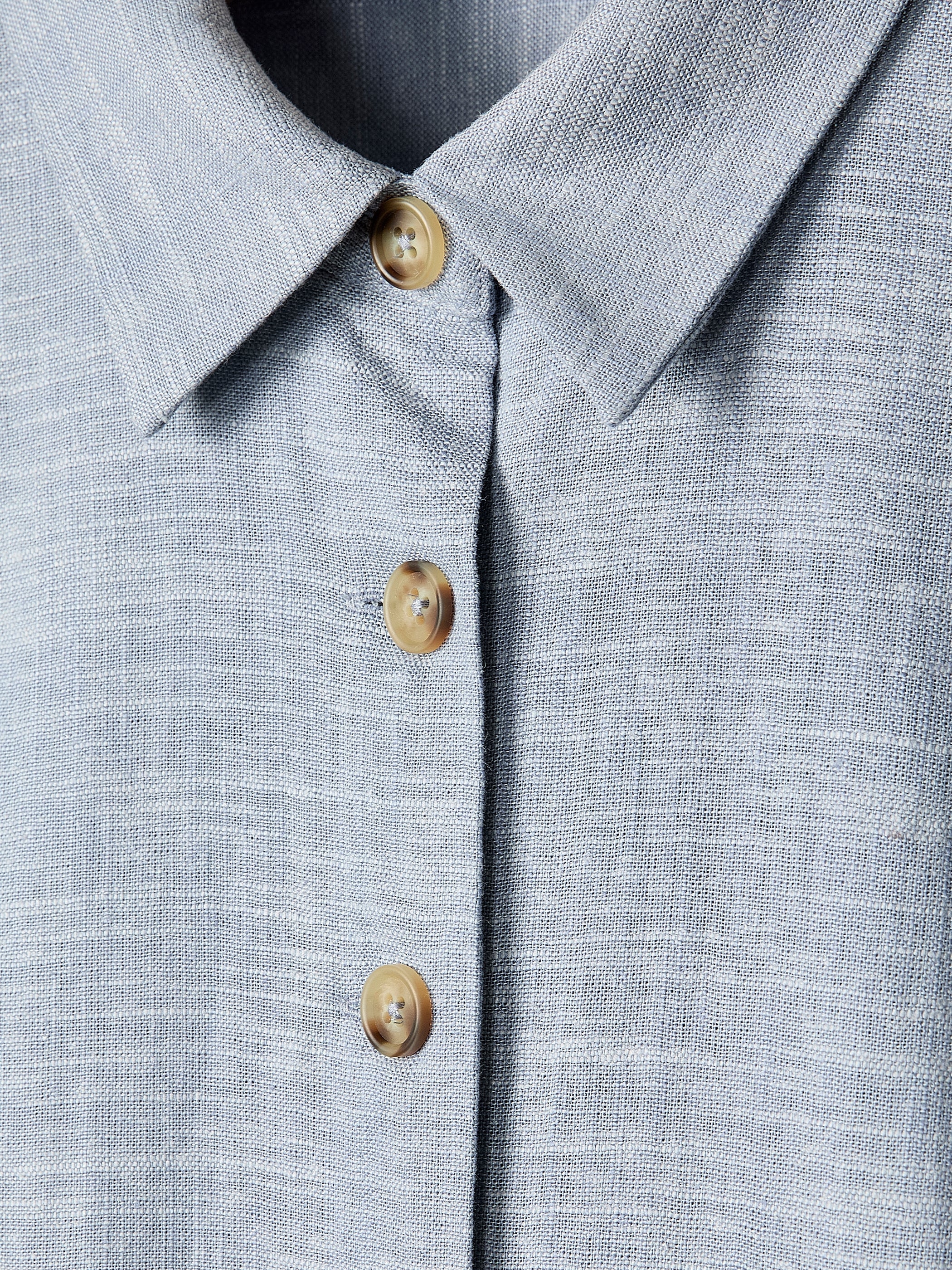 RW&CO Short-Sleeve Linen-Blend Midi Dress with Shirt Collar