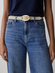 RW&CO Suede Belt with Oval Buckle
