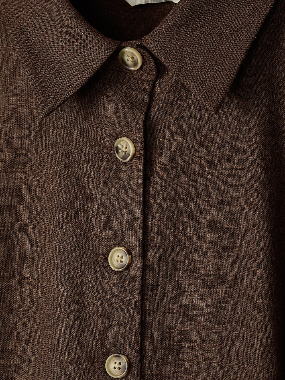 RW&CO Short-Sleeve Linen-Blend Midi Dress with Shirt Collar