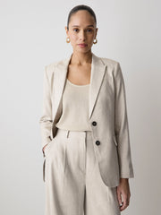 RW&CO Linen-Blend Blazer