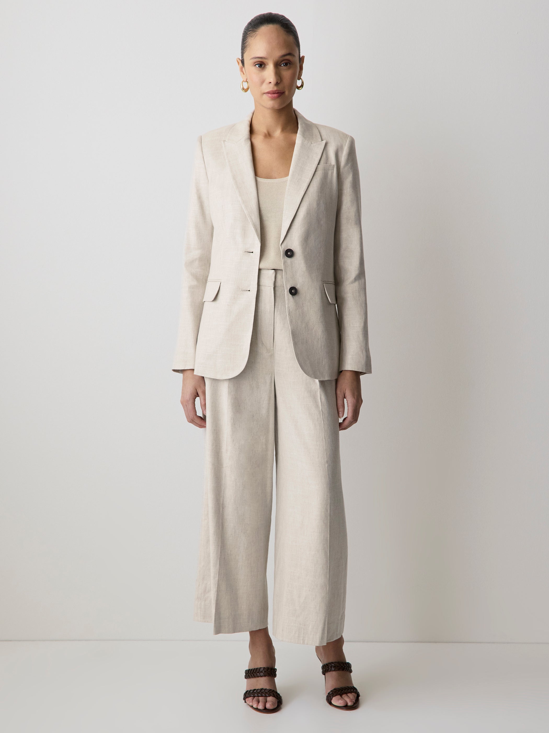 RW&CO Linen-Blend Blazer