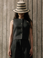 RW&CO Linen-Blend Sleeveless Vest