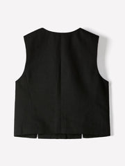 RW&CO Linen-Blend Sleeveless Vest