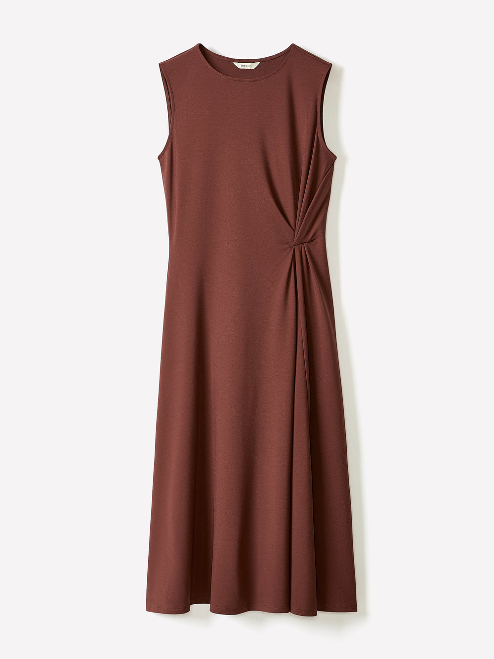 RW&CO Sleeveless Crew-Neck Midi Dress with Knot Detail