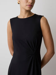 RW&CO Sleeveless Crew-Neck Midi Dress with Knot Detail
