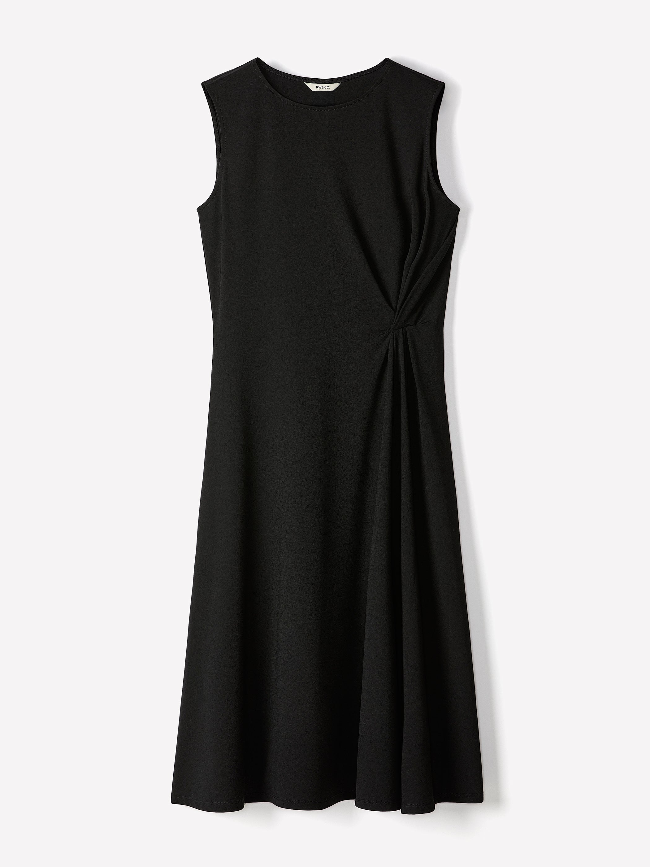 RW&CO Sleeveless Crew-Neck Midi Dress with Knot Detail