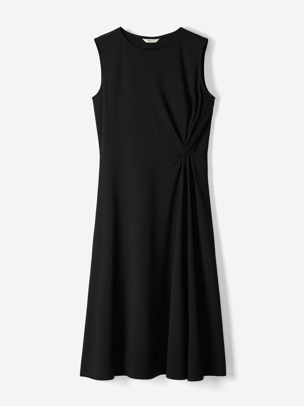 RW&CO Sleeveless Crew-Neck Midi Dress with Knot Detail