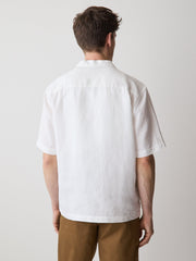 RW&CO Short-Sleeve Linen Shirt with Camp Collar