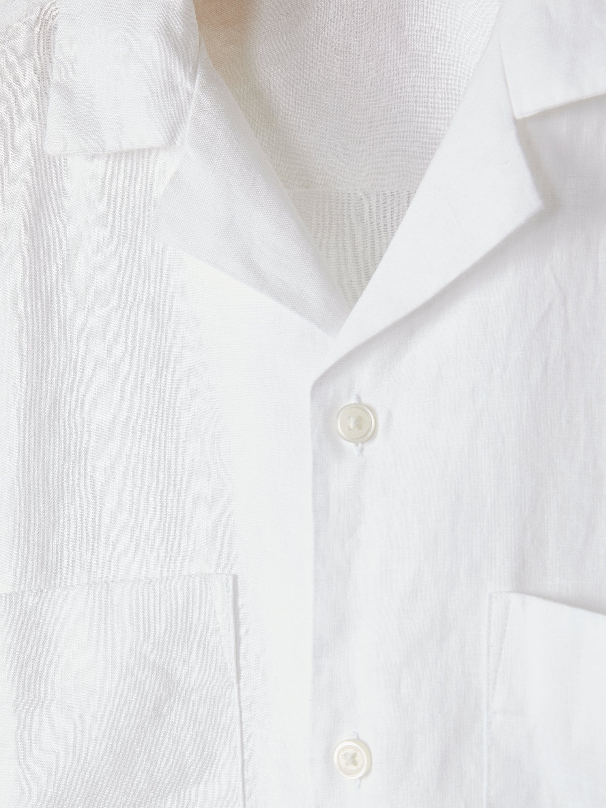 RW&CO Short-Sleeve Linen Shirt with Camp Collar