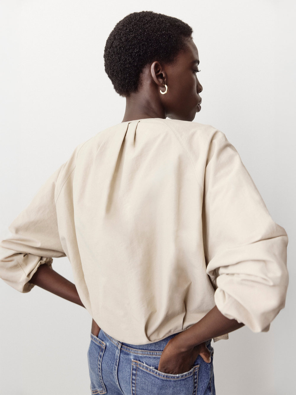 RW&CO Short Twill Jacket with Cinched Waist