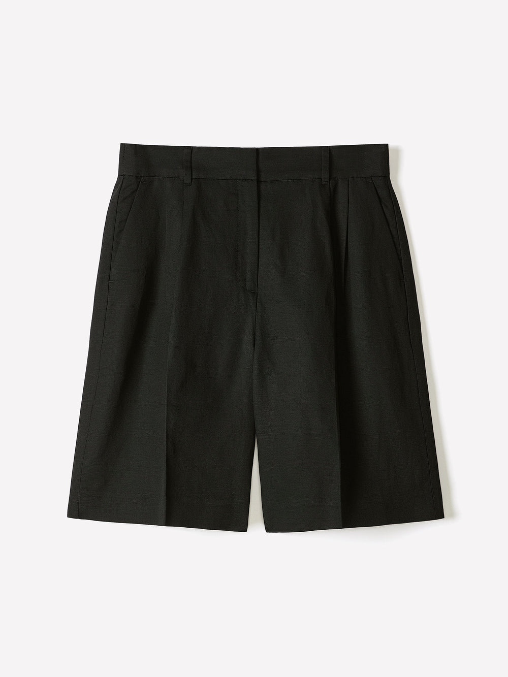 RW&CO Linen-Blend High-Rise Bermuda Shorts