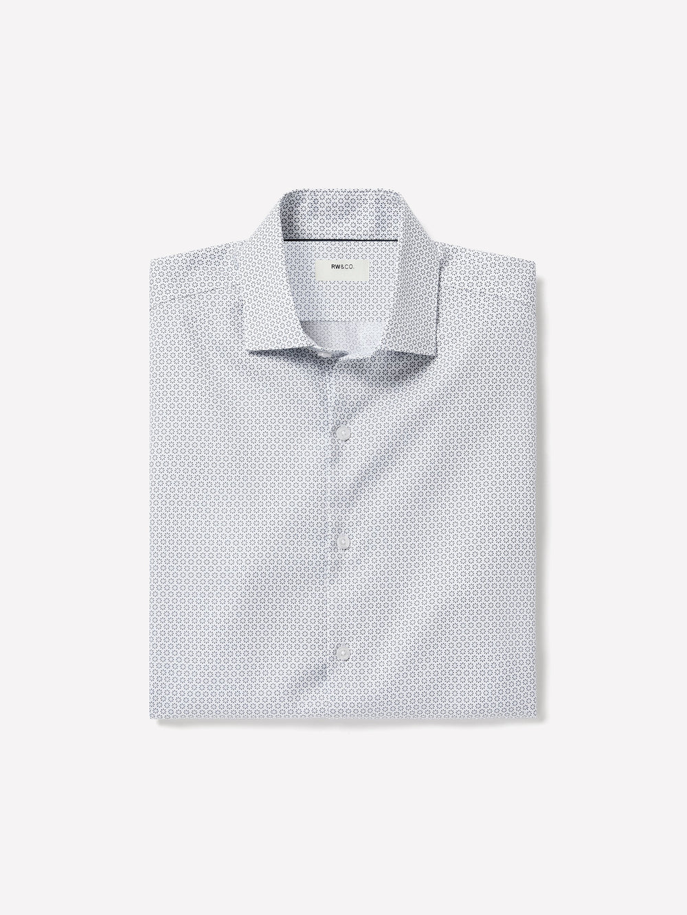 RW&CO Slim-Fit Dress Shirt with Geo Floral Pattern