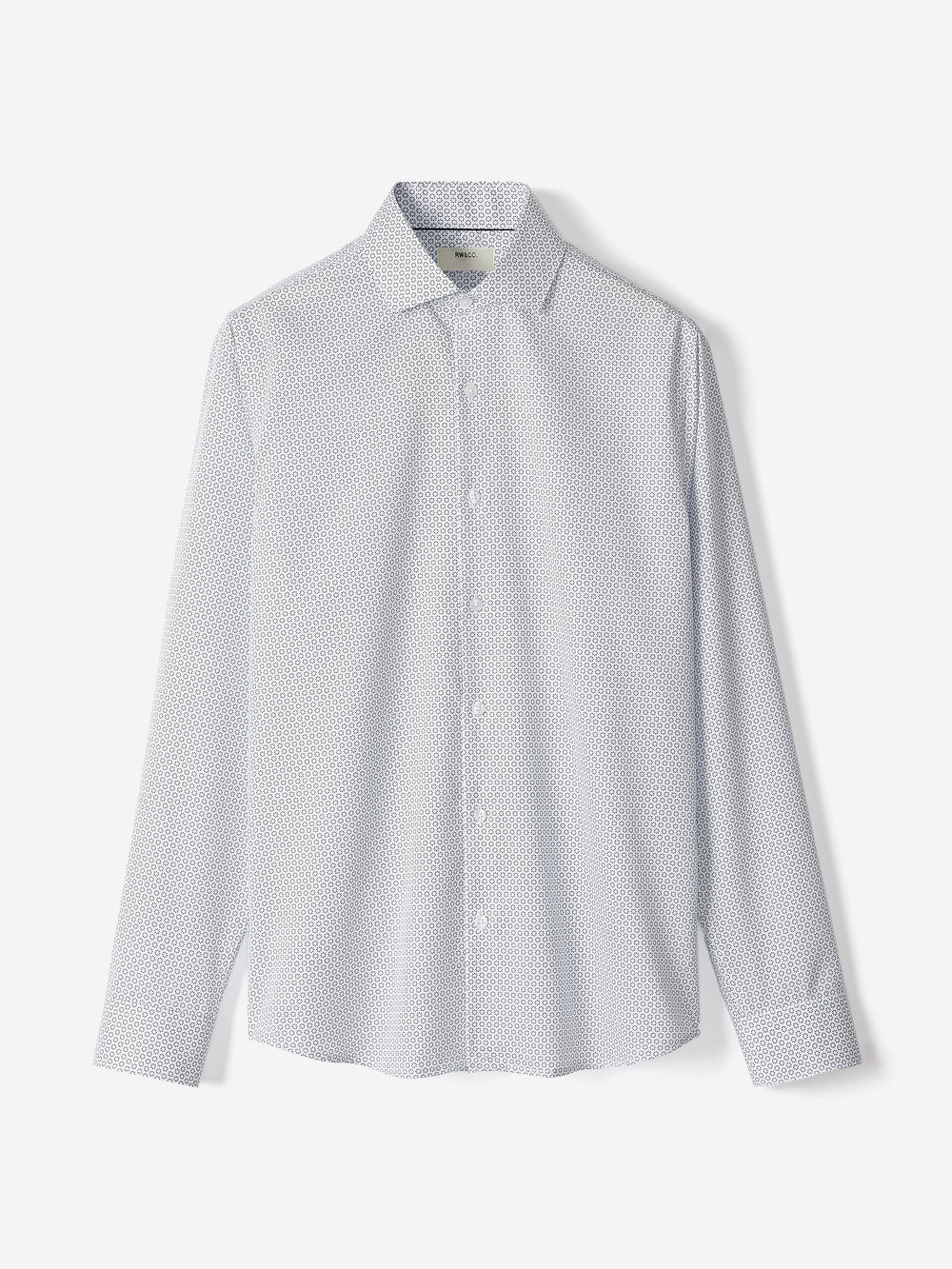RW&CO Slim-Fit Dress Shirt with Geo Floral Pattern