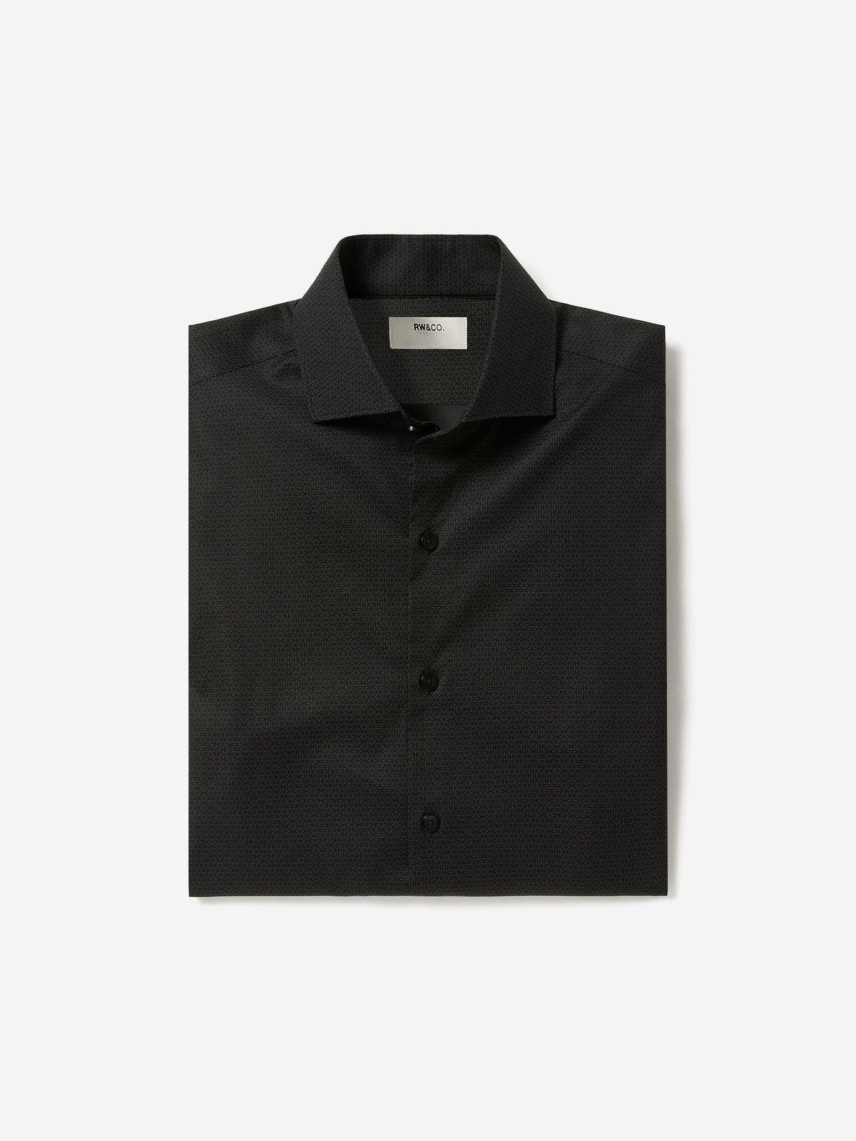 RW&CO Slim-Fit Sateen Dress Shirt with Geo Pattern