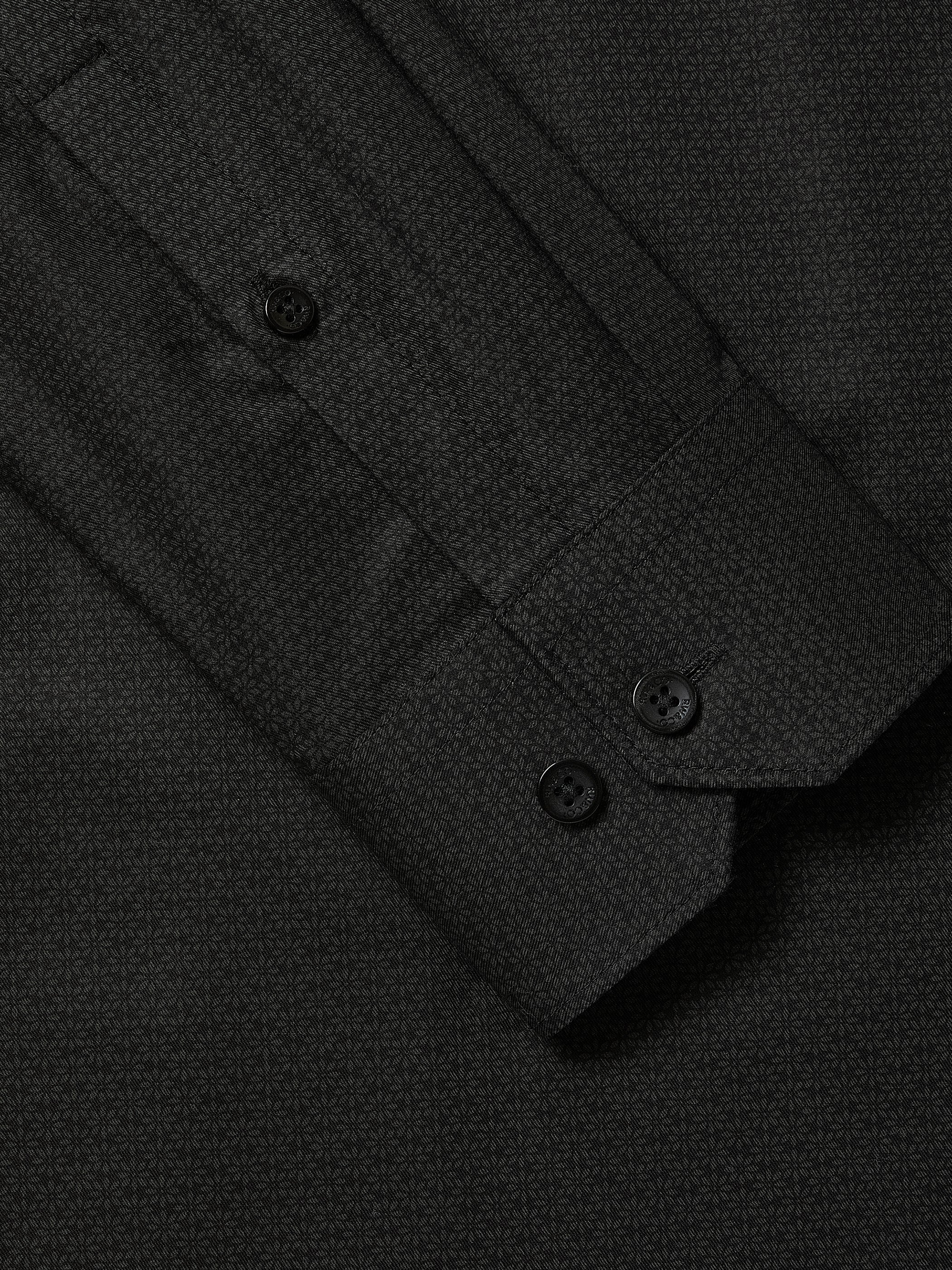 RW&CO Slim-Fit Sateen Dress Shirt with Geo Pattern