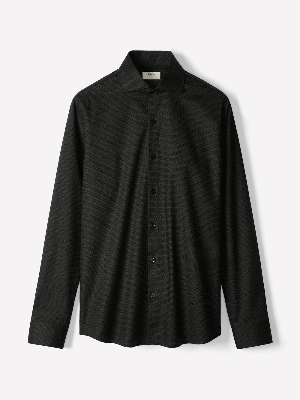 RW&CO Slim-Fit Sateen Dress Shirt with Geo Pattern