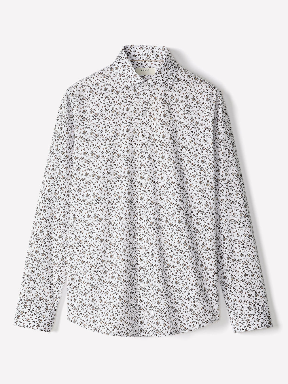 RW&CO Tailored-Fit Dress Shirt with Floral Pattern