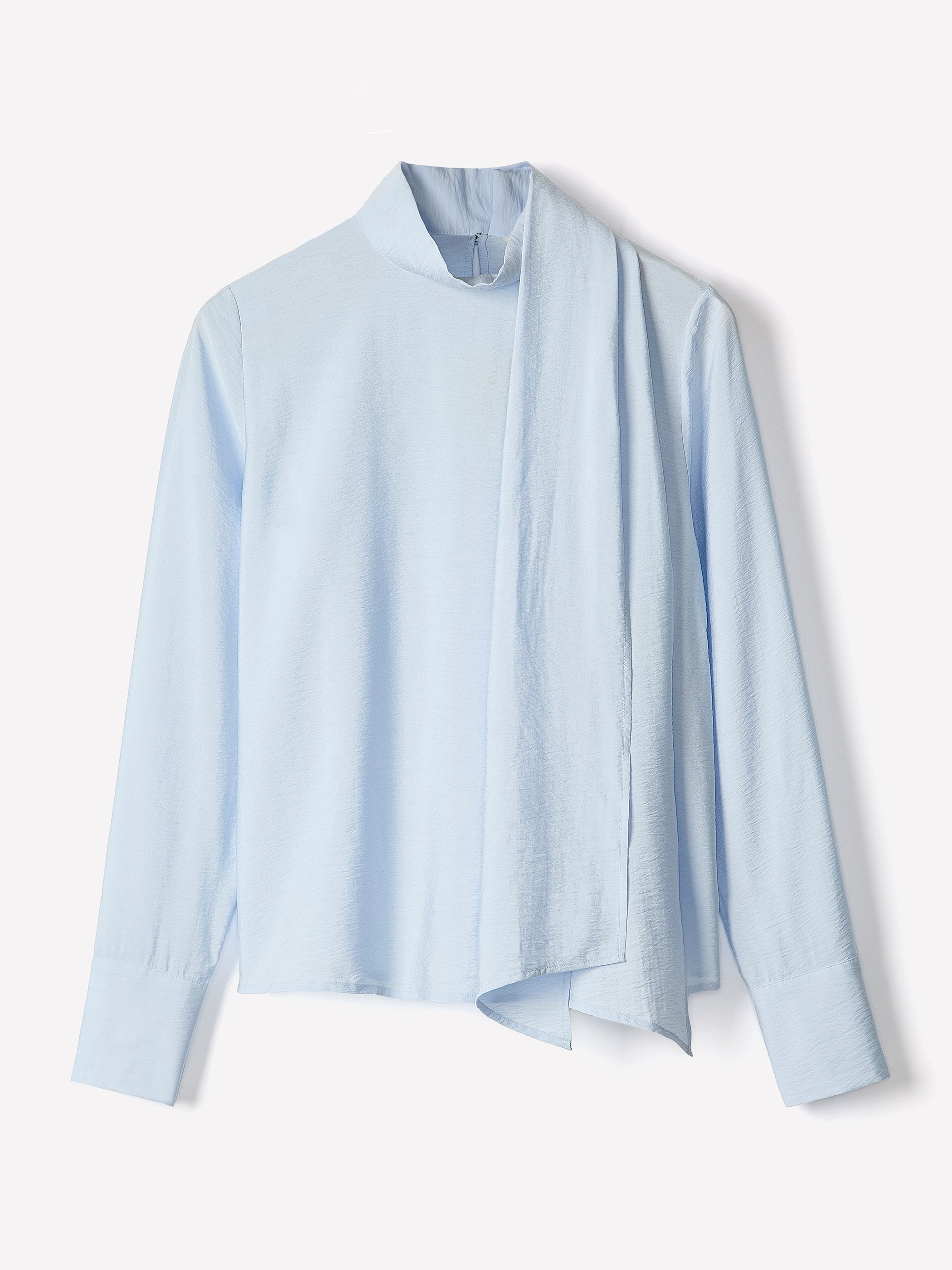 RW&CO Long-Sleeve Popover Blouse with Scarf Neckline