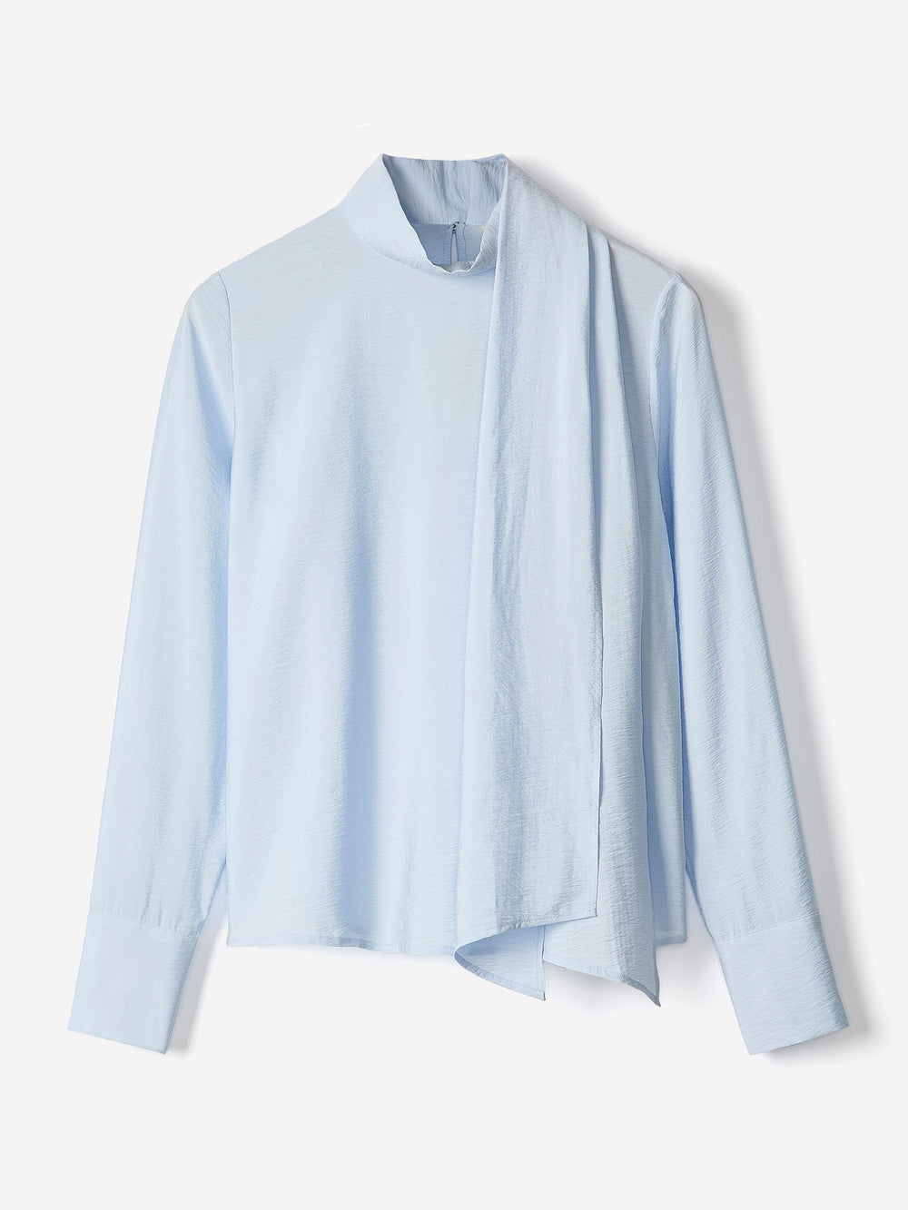 RW&CO Long-Sleeve Popover Blouse with Scarf Neckline