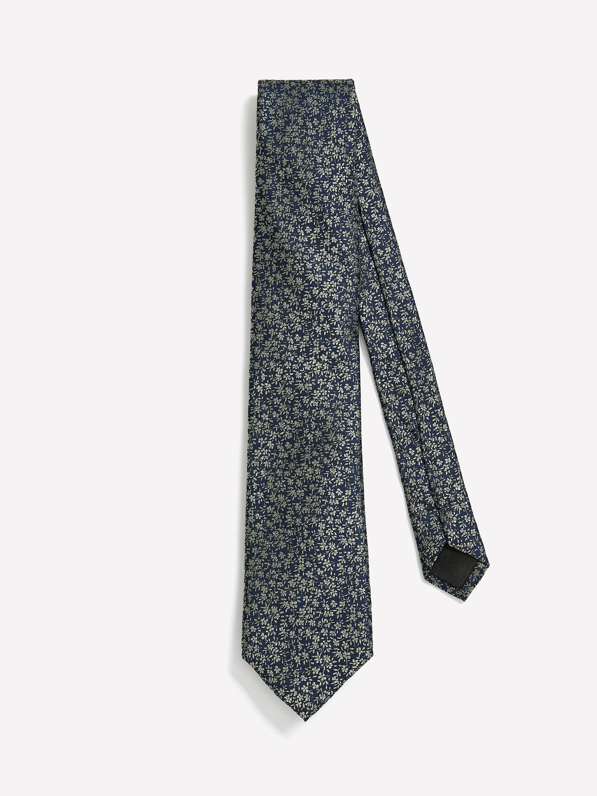 RW&CO Blue Regular Tie with Floral Pattern