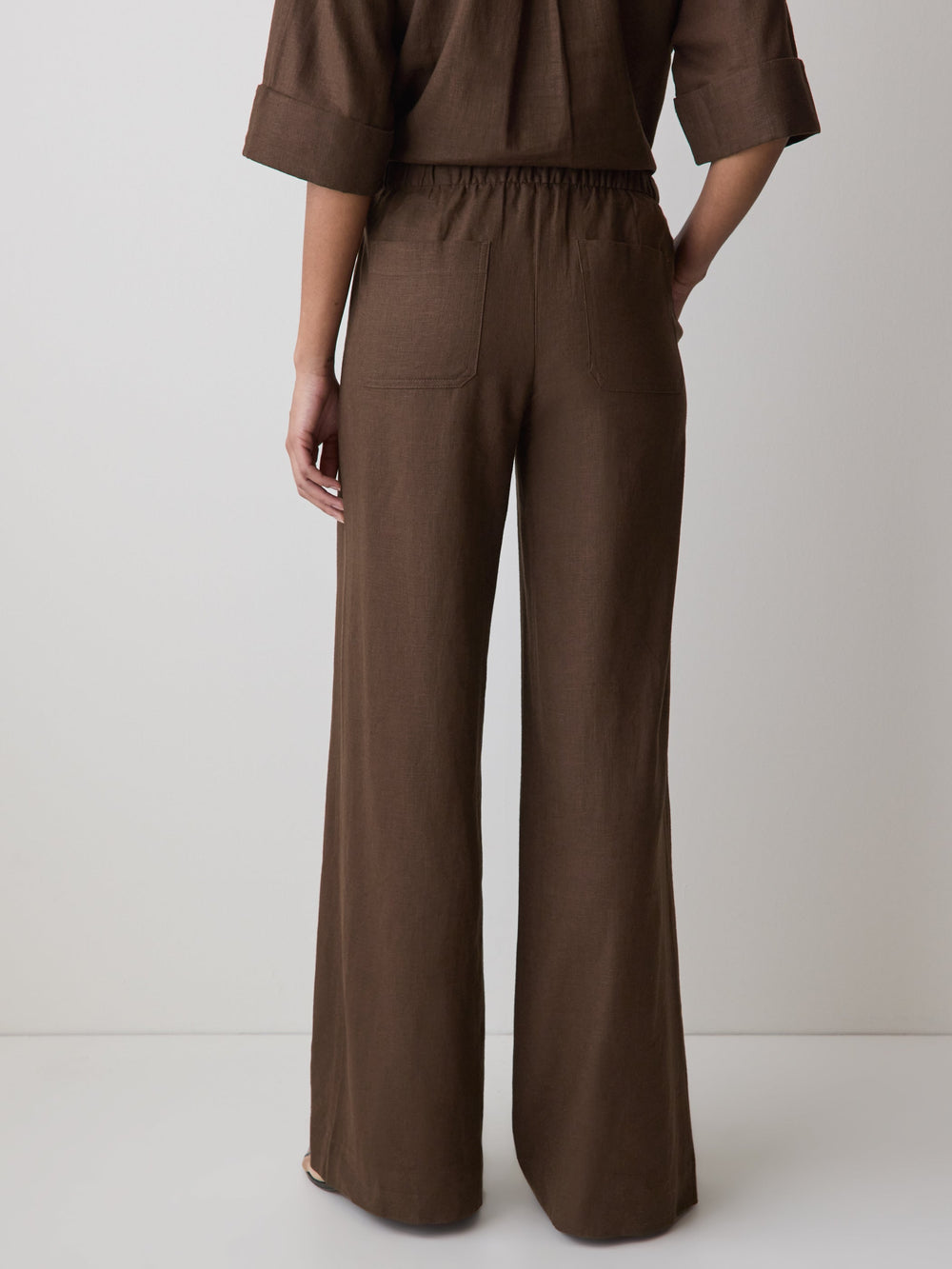 RW&CO Linen Mid-Rise Wide-Leg Pant