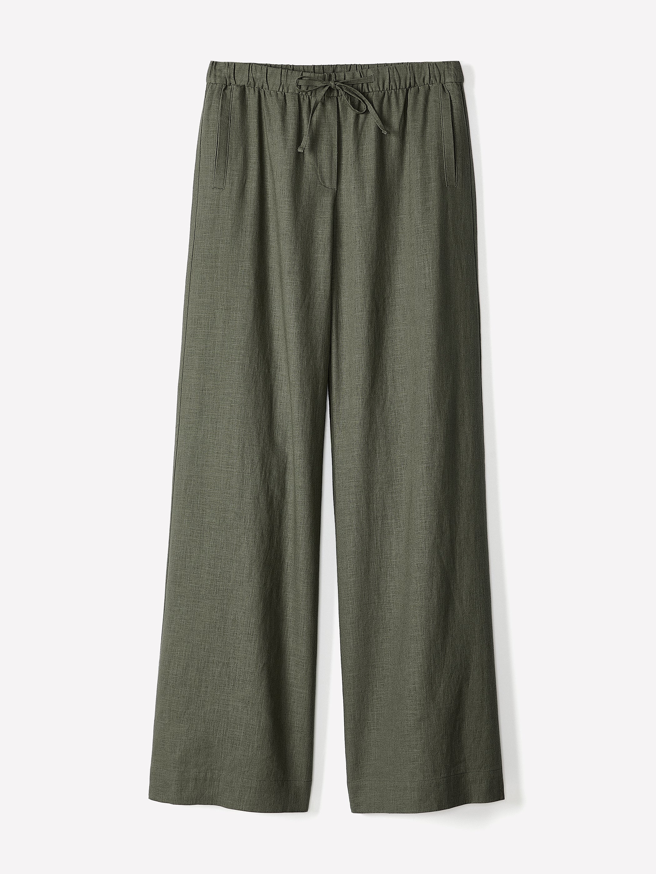 RW&CO Linen Mid-Rise Wide-Leg Pant