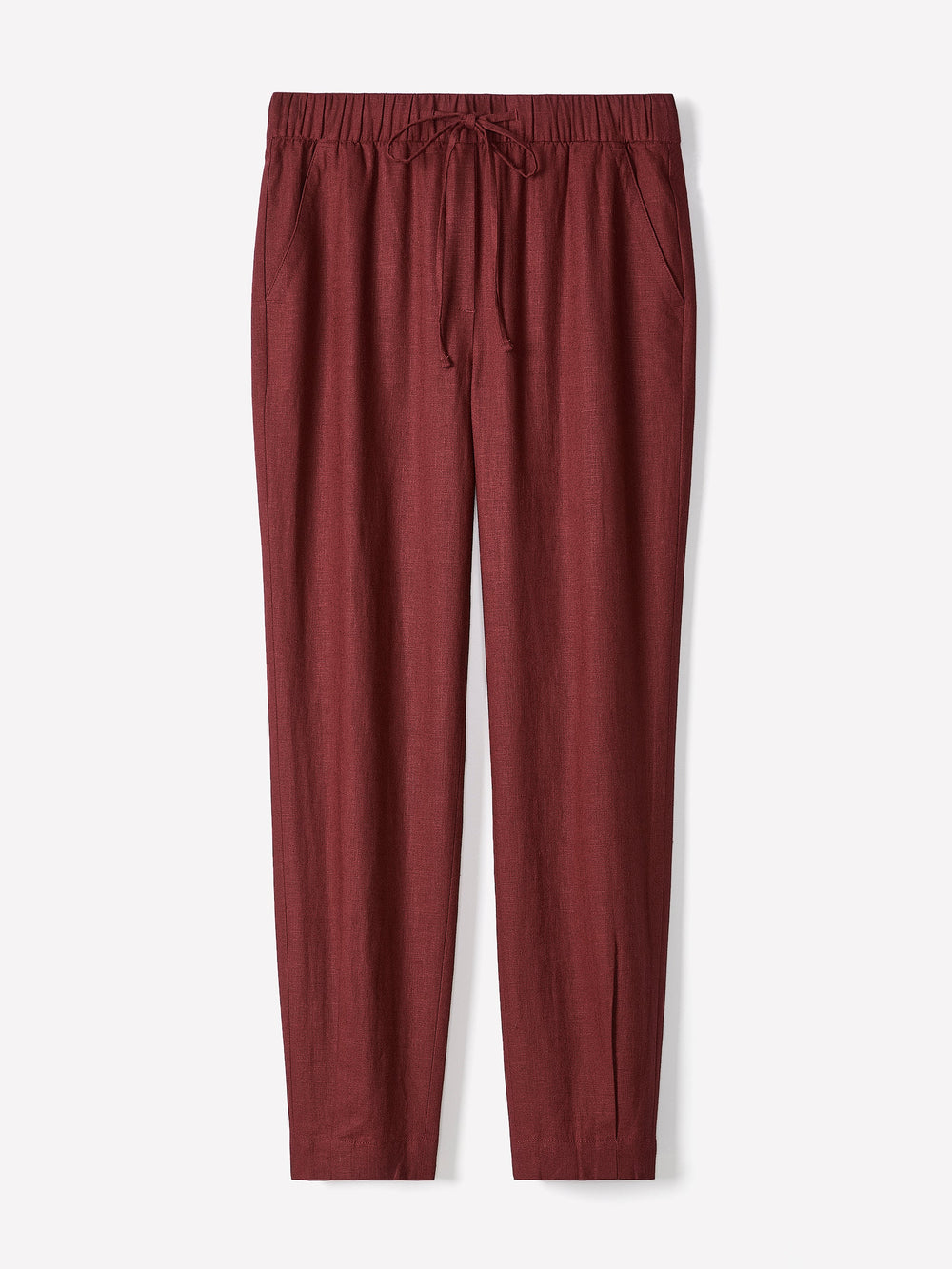 RW&CO Linen Mid-Rise Tapered-Leg Jogger Pant
