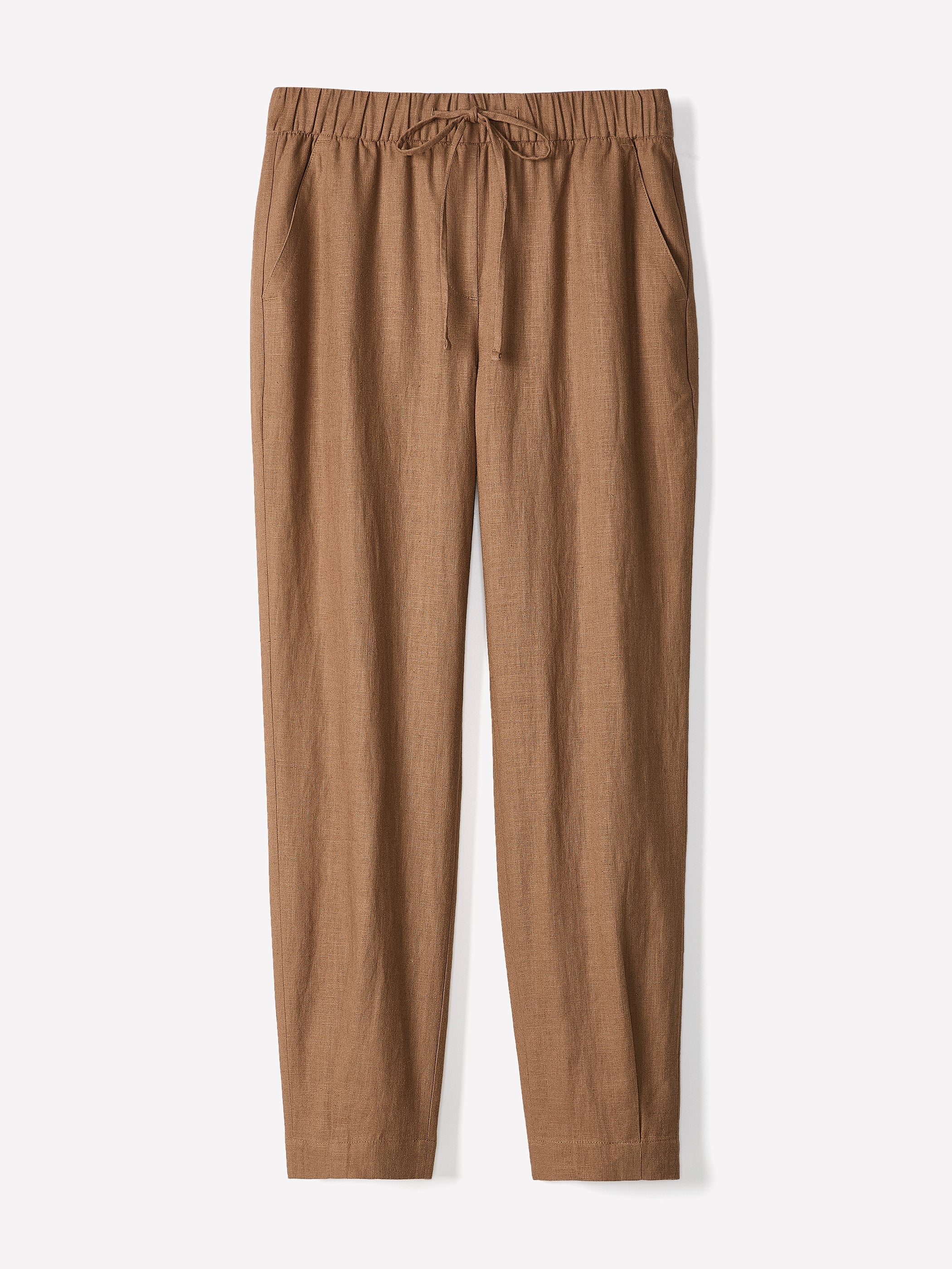 RW&CO Linen Mid-Rise Tapered-Leg Jogger Pant