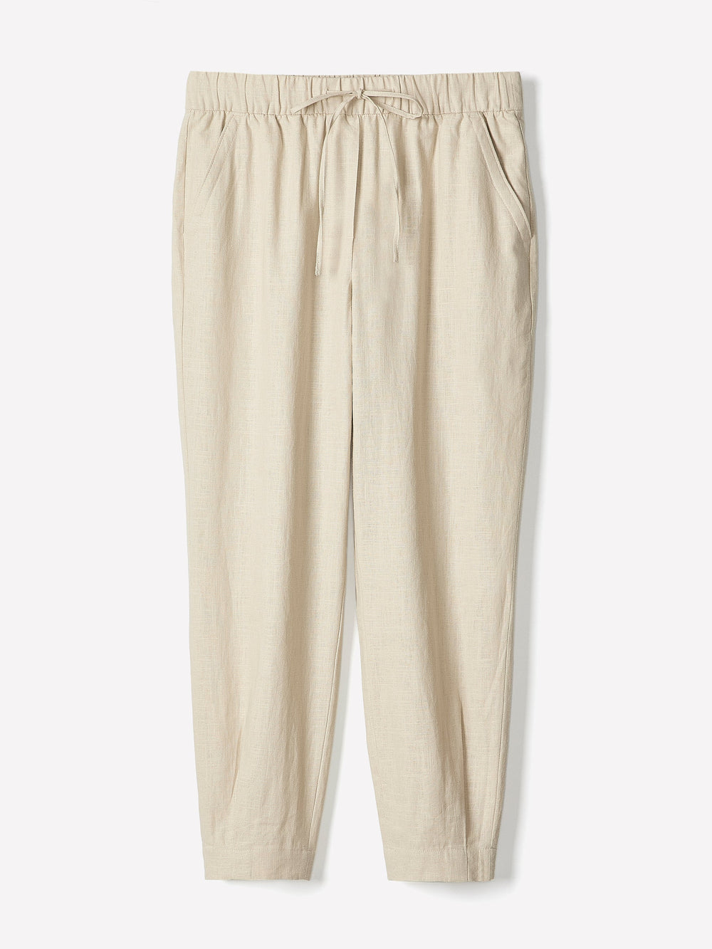 RW&CO Linen Mid-Rise Tapered-Leg Jogger Pant