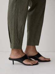 RW&CO Linen Mid-Rise Tapered-Leg Jogger Pant