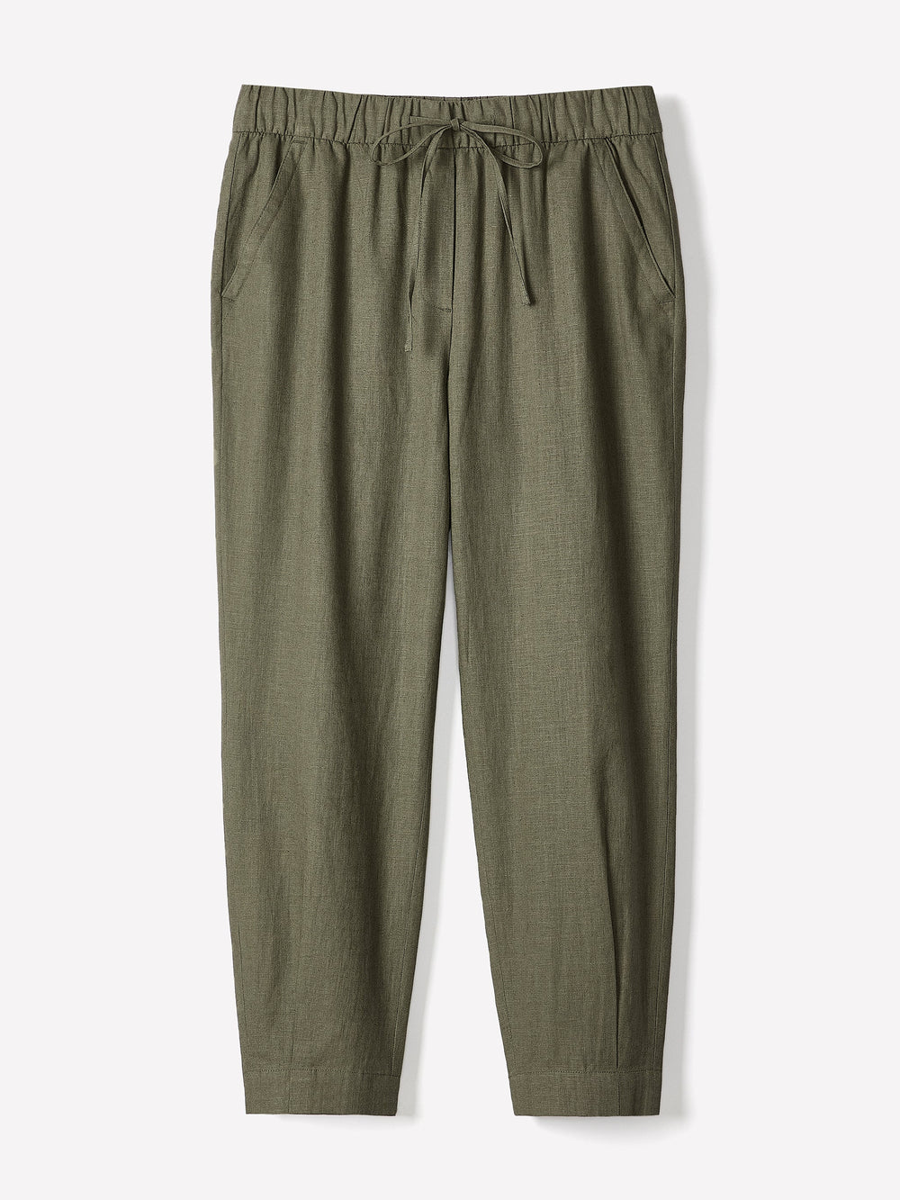 RW&CO Linen Mid-Rise Tapered-Leg Jogger Pant