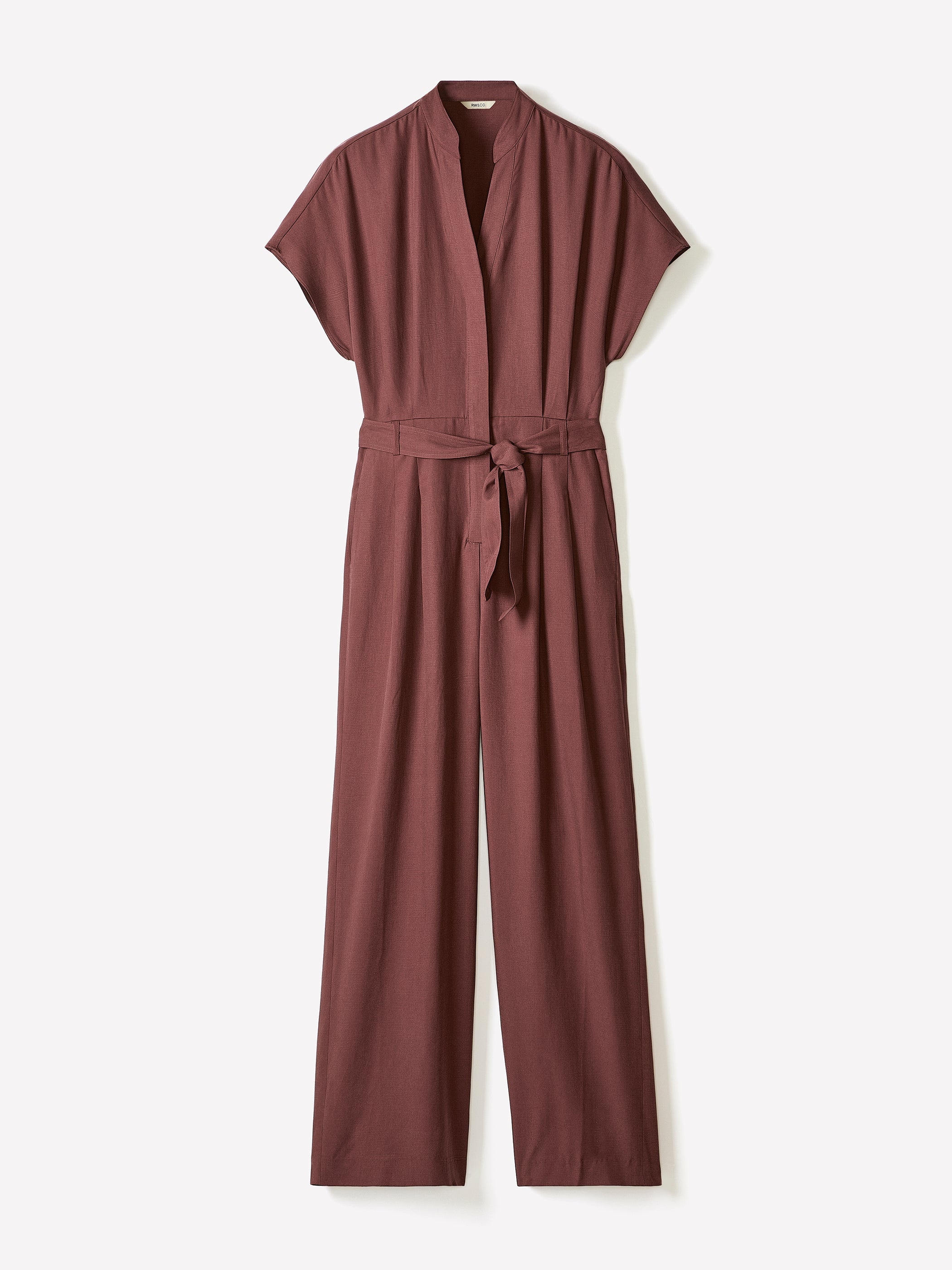 RW&CO Short-Sleeve Wide-Leg Jumpsuit with Cut-Out Detail
