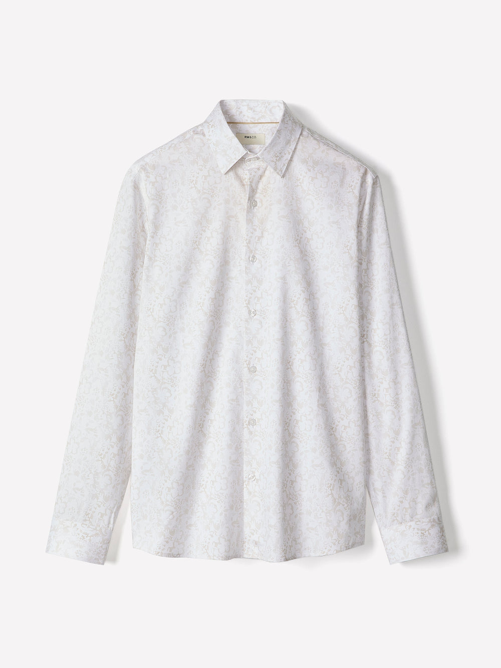 RW&CO Regular-Fit Dress Shirt with Abstract Floral Pattern