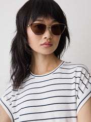 RW&CO Cat Eye Metal Sunglasses