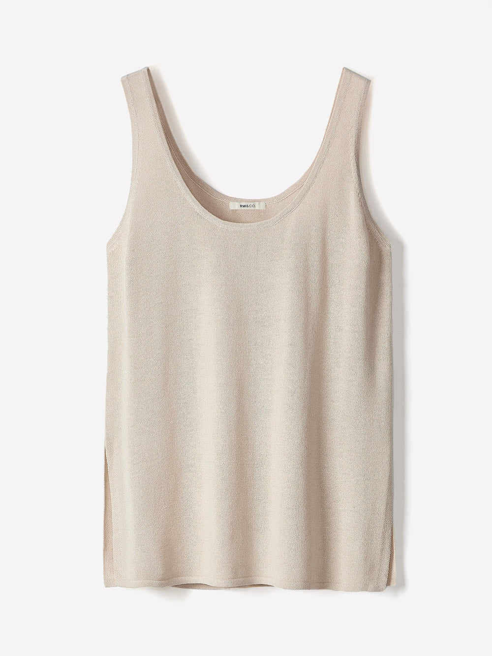 RW&CO Linen-Blend U-Neck Loose Tank