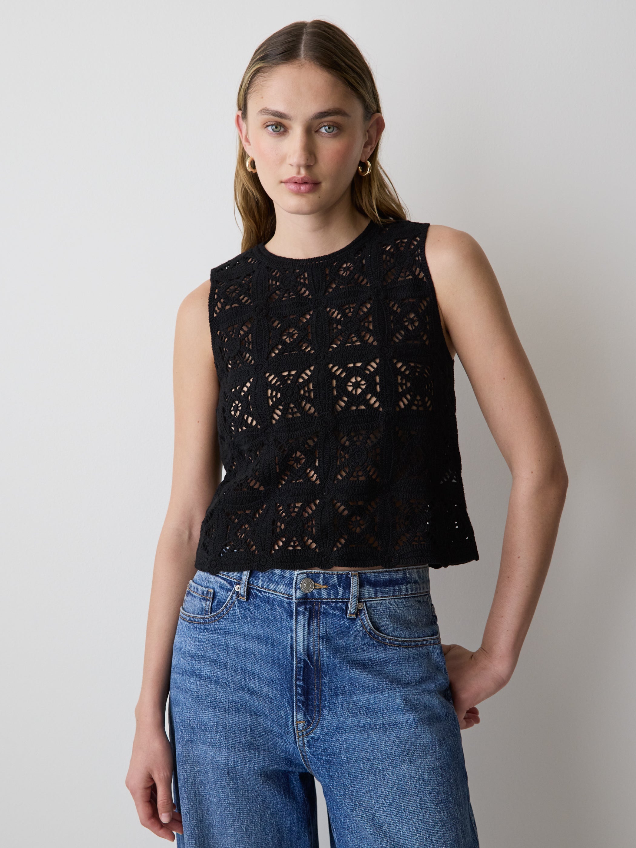 RW&CO Crochet Tank Top