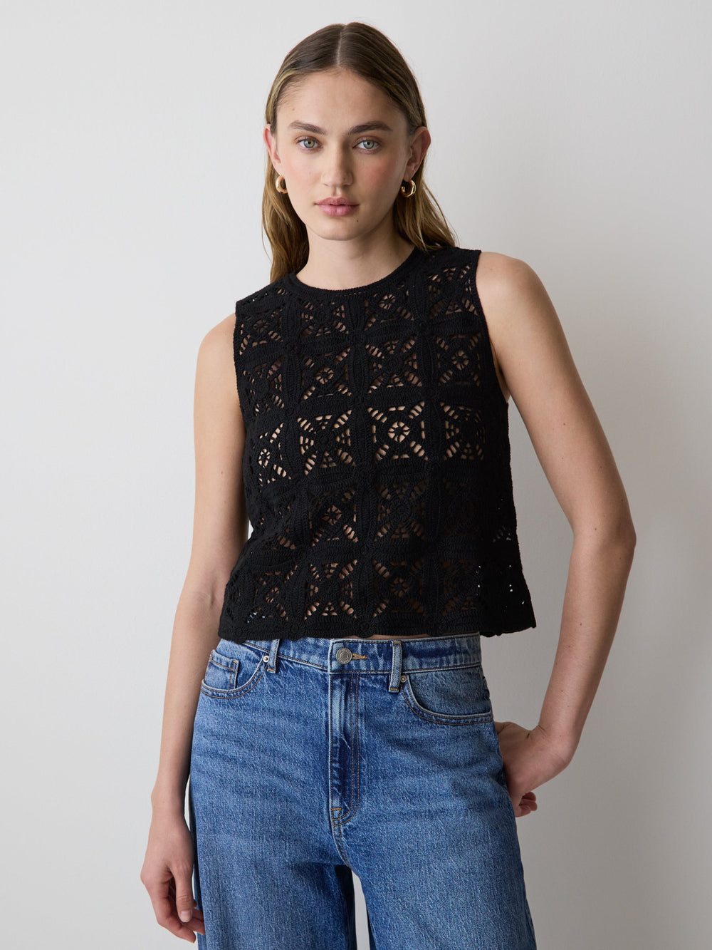RW&CO Crochet Tank Top