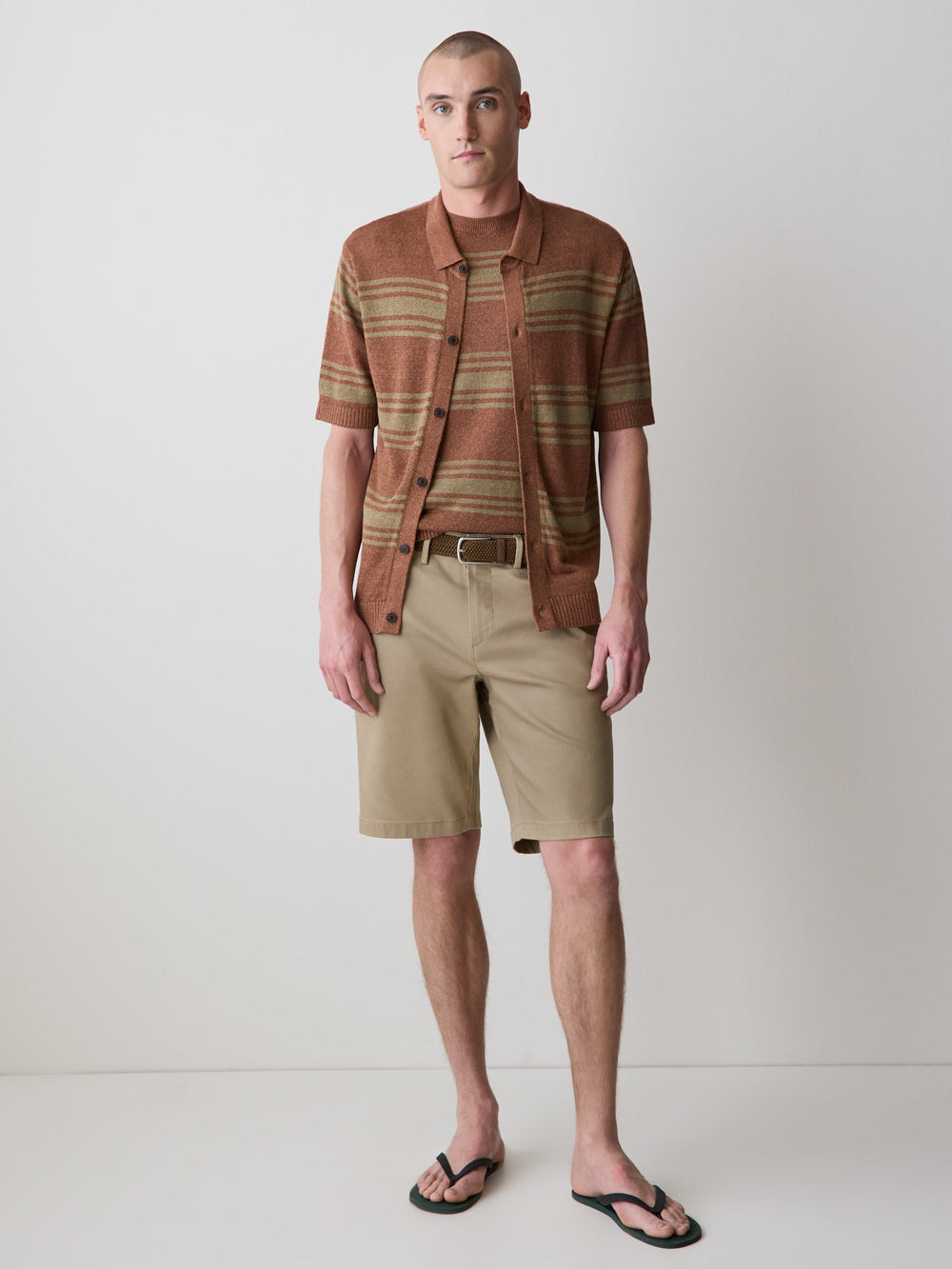 RW&CO Linen-Blend Sleeveless Crew-Neck Sweater