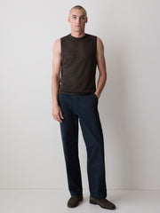 RW&CO Linen-Blend Sleeveless Crew-Neck Sweater