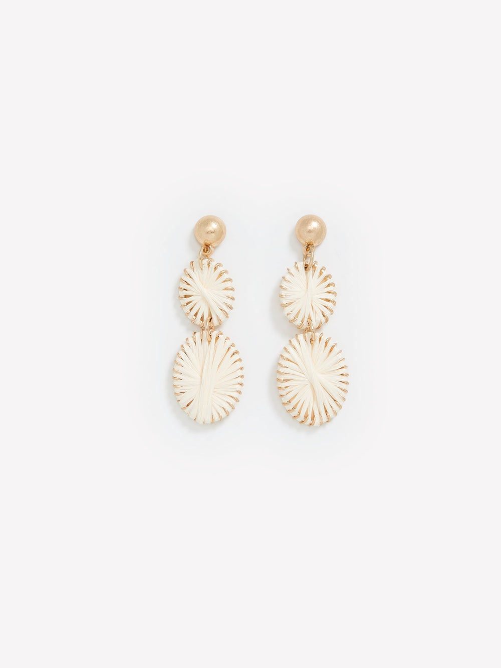 RW&CO Earrings with Raffia Pendants