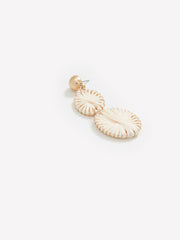 RW&CO Earrings with Raffia Pendants