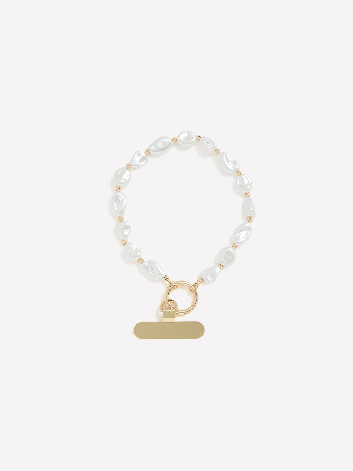 RW&CO Glass Pearl Bag Charm & Phone Wristlet