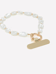 RW&CO Glass Pearl Bag Charm & Phone Wristlet