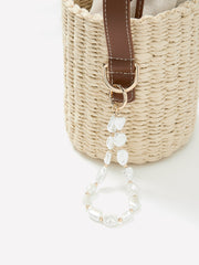 RW&CO Glass Pearl Bag Charm & Phone Wristlet