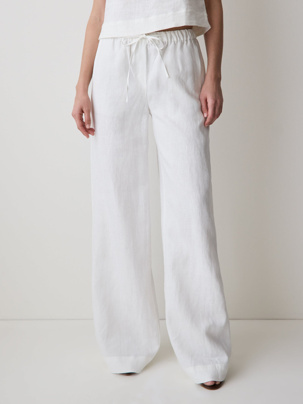 RW&CO Linen Mid-Rise Wide-Leg Pant