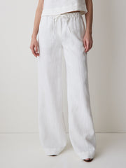 RW&CO Linen Mid-Rise Wide-Leg Pant