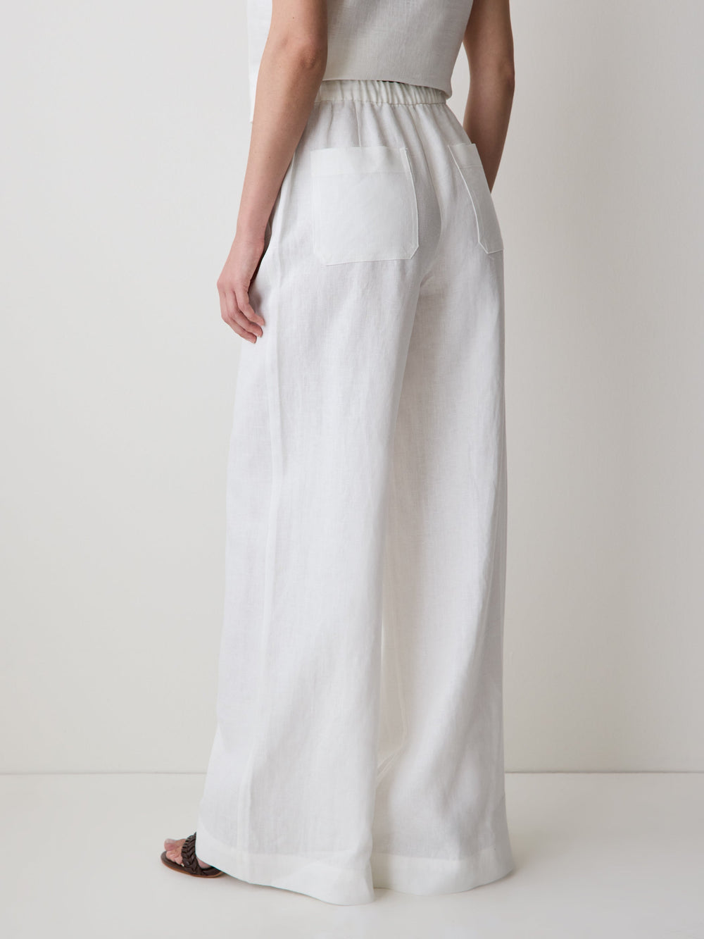 RW&CO Linen Mid-Rise Wide-Leg Pant