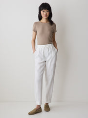 RW&CO Linen Mid-Rise Tapered-Leg Jogger Pant