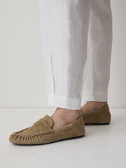 RW&CO Linen Mid-Rise Tapered-Leg Jogger Pant